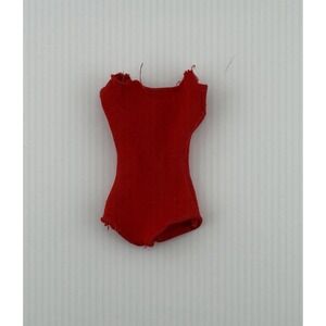 Vintage 1962 Barbie Swimsuit Red Helenca 1 Piece Bathing Suit #850 Fashion Doll